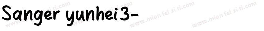 Sanger yunhei3字体转换